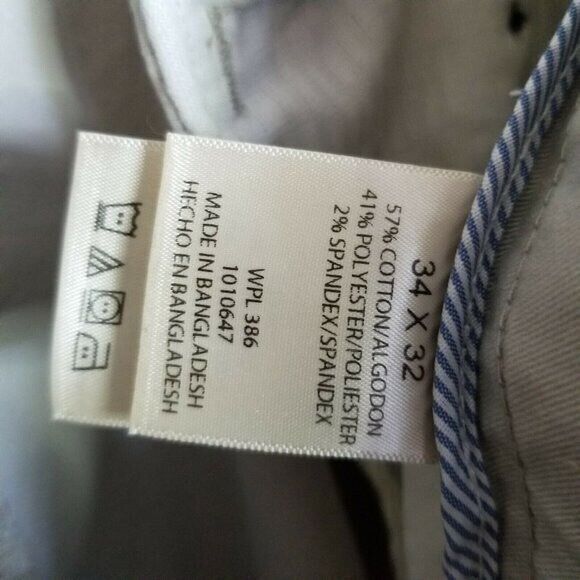 Haggar Mens Size 34x32 Tan Solid Chino Pants. - Picture 3 of 8